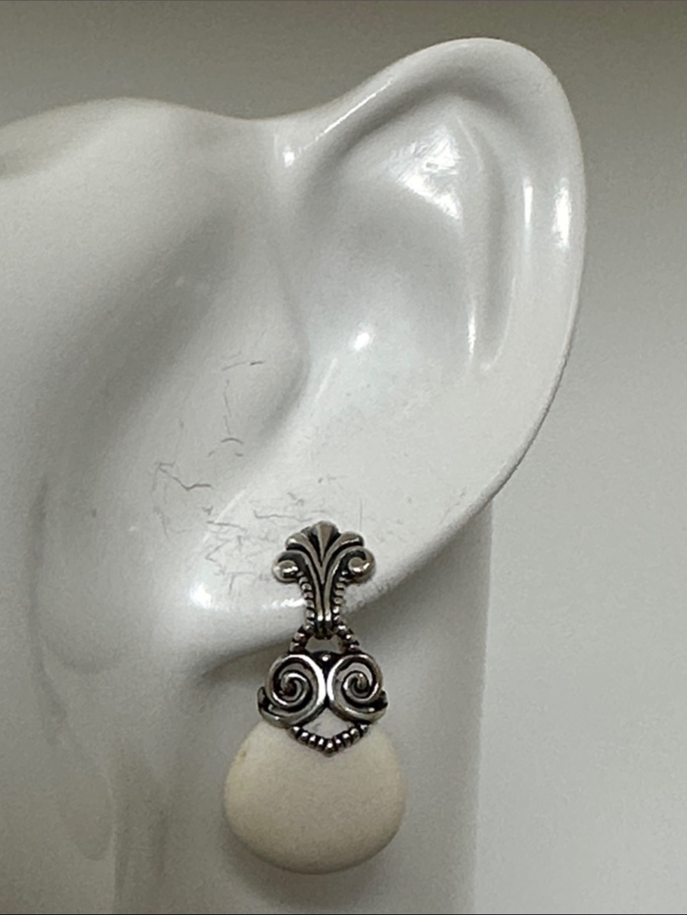 925 Sterling Silver Jade Earrings